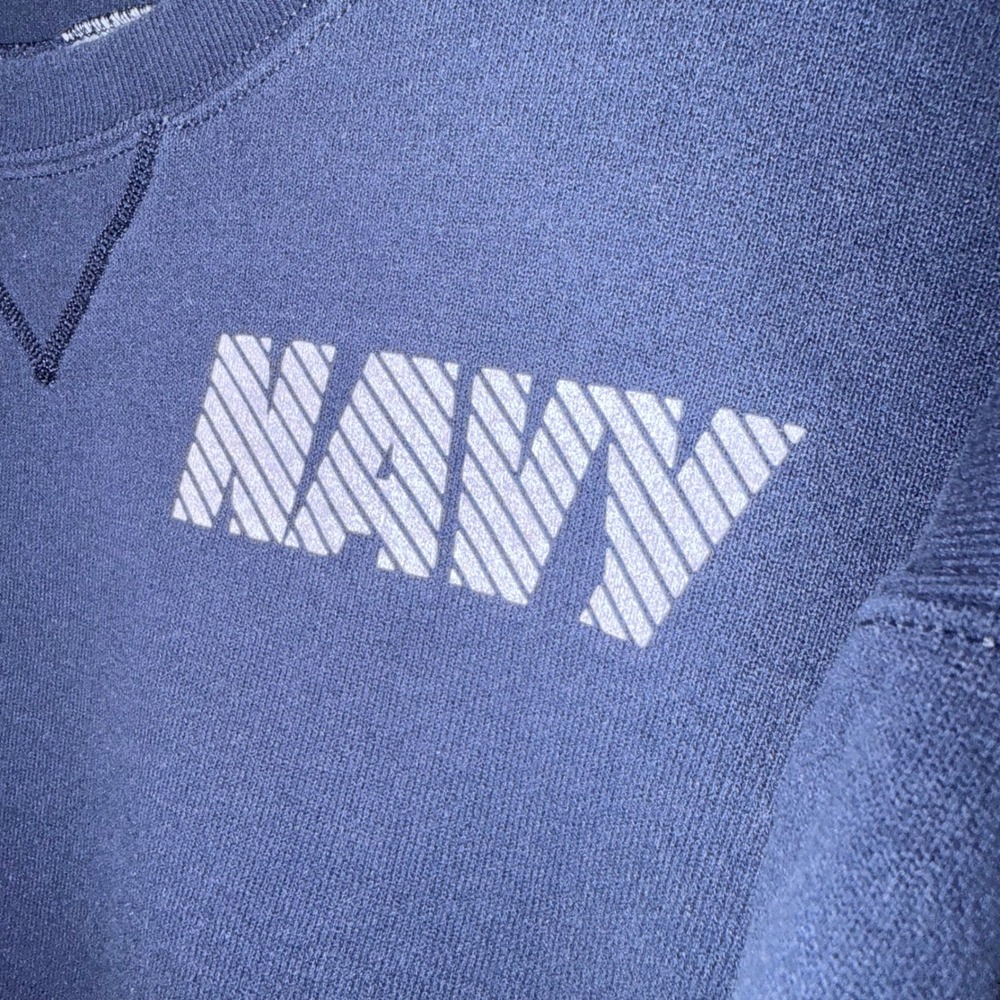 Soffe US Navy Originals Sweatshirt Mens Large Blue Reflective Made in USA NEX